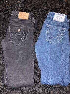 True Religion Jeans - Black & Blue Denim Lowrise